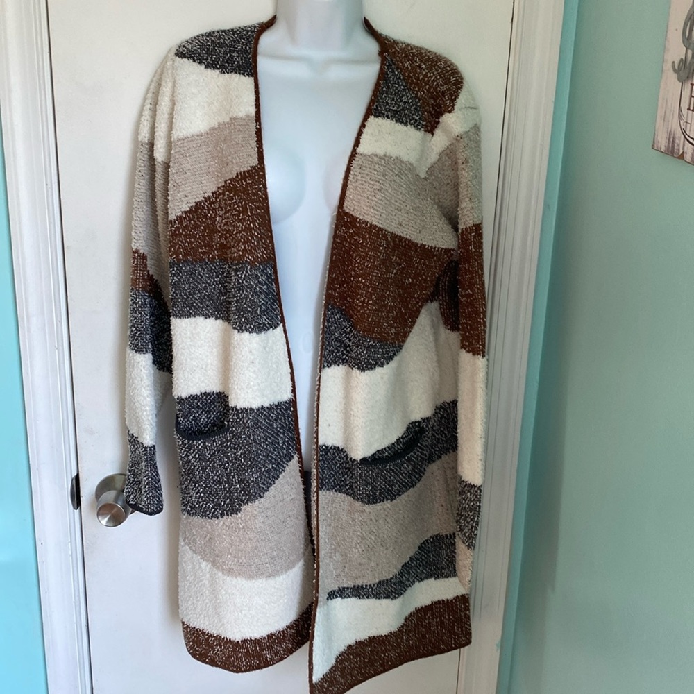 Stitch Fix Fortune & Ivy long striped open cardigan VGUC